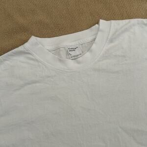 Everybody World Basic White Reclaimed Cotton Tee Shirt Large